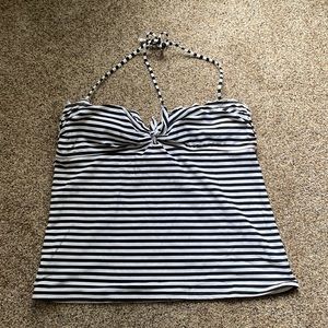 Black & White Stripped Bathing Suit Top
